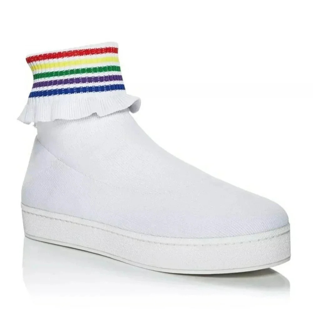 Opening Ceremony Women's Bobby Ruffled Sock Slip-On Sneakers Size 36 (MSRP $250)